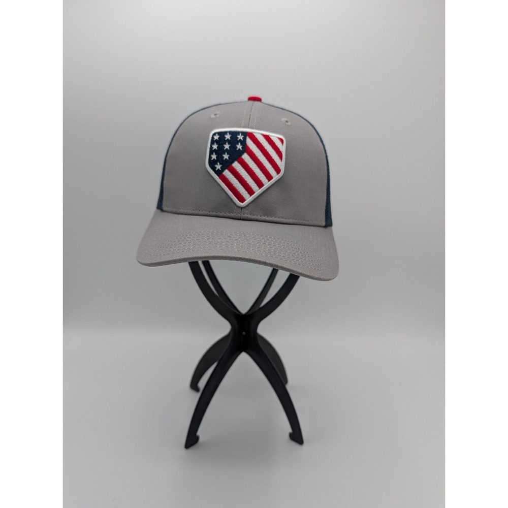 USA Baseball With USA Flag Baseballism SnapBack Trucker Mesh Hat Cap Navy